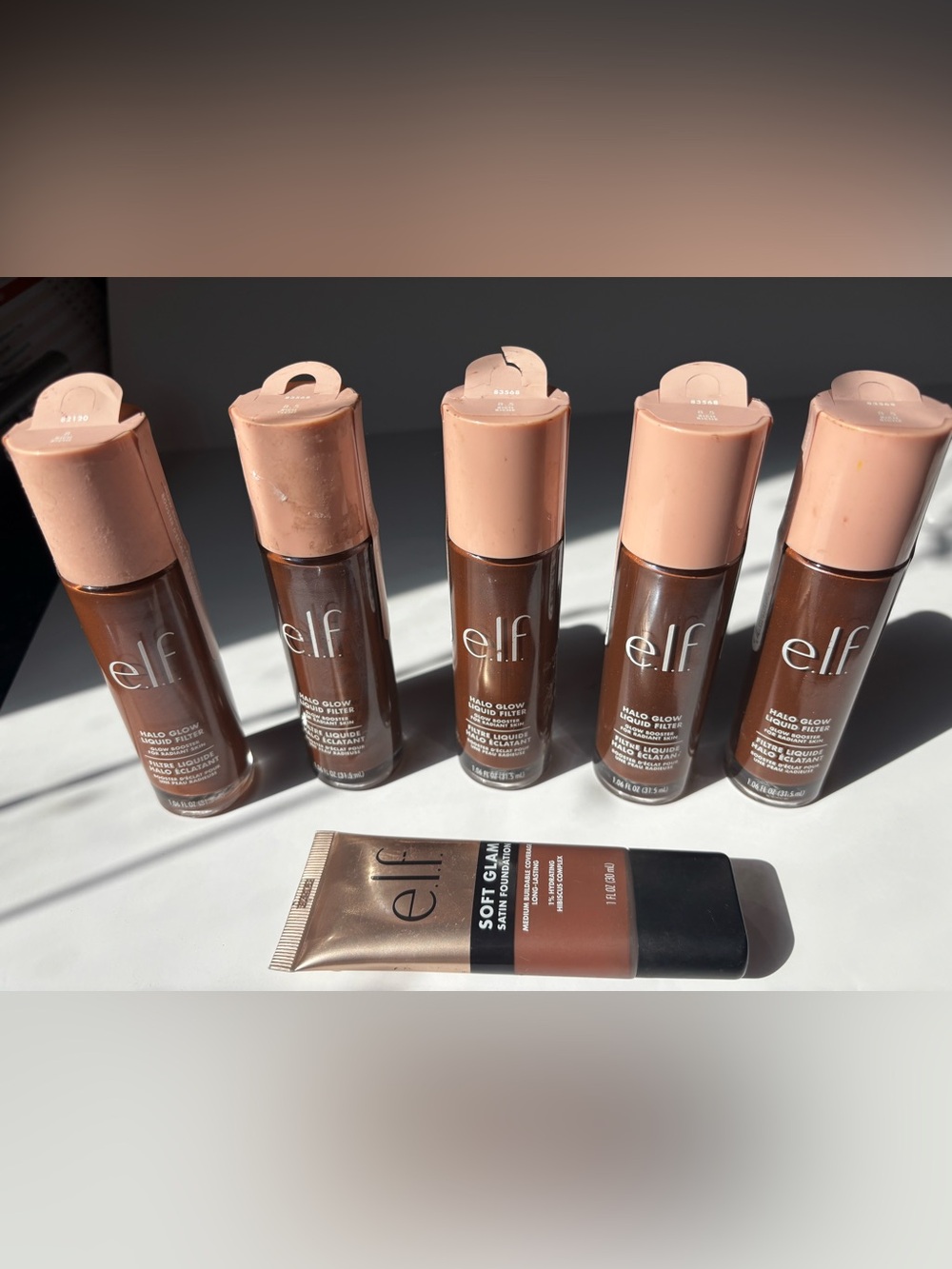 🔥NEW SEALED LOT: 5 Full Size ELF Halo Glow Liquid Foundations Shades 8/8.5/63